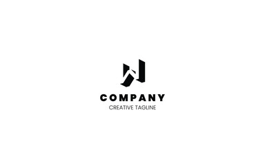 Poster - 3D monochrome logo design template with letter W in isometric bottom left view