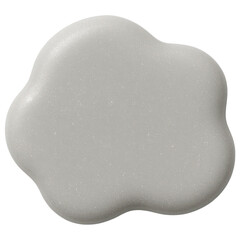 Poster - Smooth gray abstract shape with soft curves and organic form on a transparent background for design use