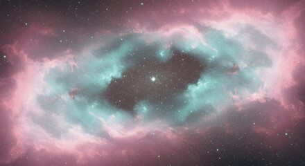 Poster - celestial nebula cosmic cloudscape in space