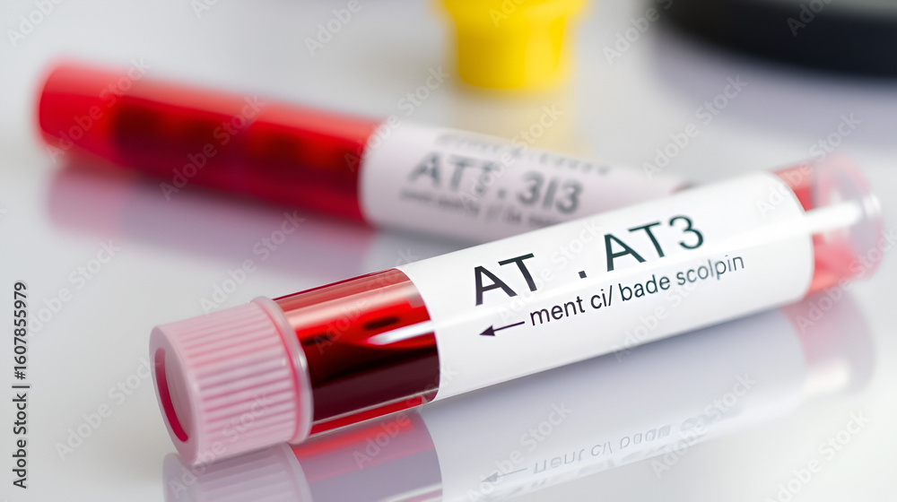 Blood sample for AT3(Antithrombin III) activity test. diagnosis for ...