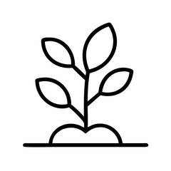 Poster - Plant sprout growth icon vector illustration seedling agriculture gardening nature eco symbol design