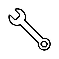 Poster - Spanner wrench tool icon vector illustration for maintenance repair and construction design needs