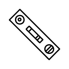 Poster - Find the perfect level tool outline vector illustration for construction and carpentry work needs