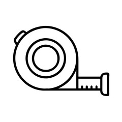 Poster - Measuring tape vector icon illustration, construction tool, measurement tool, outline design, diy tool