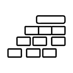 Poster - Brick wall icon vector illustration for construction architecture and building design projects and art