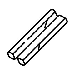 Poster - Download two sticks of wood vector illustration for construction and woodworking projects design needs
