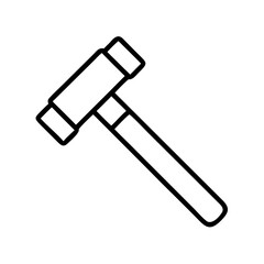 Poster - Isolated outline rubber mallet tool icon vector illustration for construction and repair jobs