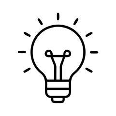 Poster - Light bulb icon vector illustration, idea concept, creative thinking, innovation symbol, solution icon