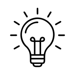 Poster - Light bulb icon vector illustration concept for idea innovation creativity and solution design thinking