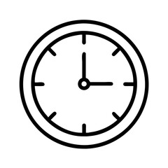 Poster - Clock icon time management deadline appointment schedule hour minute second vector graphic 3pm