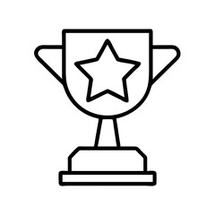 Poster - Trophy award vector icon achievement symbol winning prize champion success best competition winner