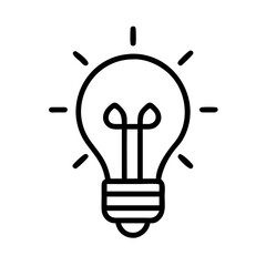 Poster - Light bulb idea icon vector illustration symbol of creativity innovation inspiration solution concept