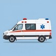 © Adttr - Modern Ambulance Vehicle with Star of Life Symbol