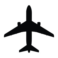 Poster - Airplane silhouette vector illustration for aviation travel and transportation design projects and graphics