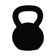 Poster - Kettlebell workout fitness training strength exercise weightlifting equipment gym silhouette icon vector