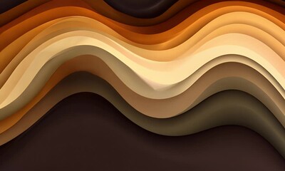 Wall Mural - Flowing Waves of Warm Earthy Tones in Abstract Motion Design