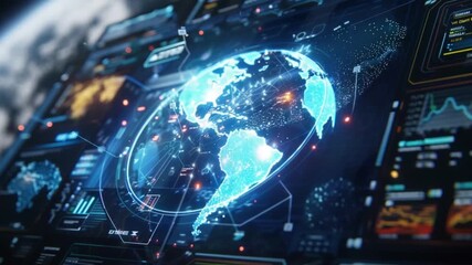 Poster - Futuristic global network interface