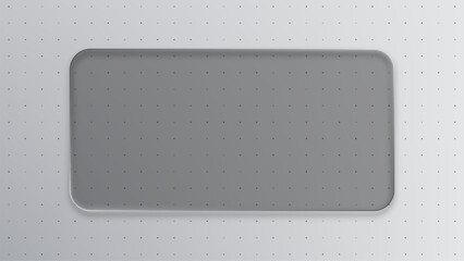 Fototapete - Rectangular liquid glass black plate. Abstract geometric shape on background. Minimalist design element for modern template.