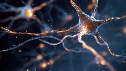 Poster - A vibrant network of neural connections glows with energy, symbolizing intelligence, learning, and the complex beauty of the human brain.
