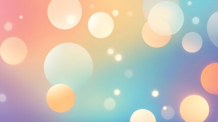 Poster - Abstract Background with Glowing Circles and Pastel Gradient Colors