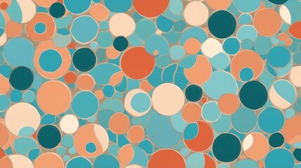 Poster - Colorful Circle Pattern with Varied Sizes and Shapes for Background Use