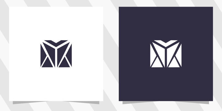 letter m logo design vector