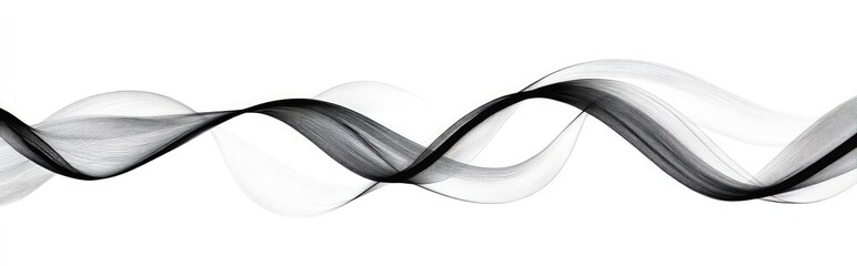 Poster - Flowing smoke-like bands, undulating gracefully
