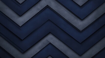 Poster - Abstract chevron pattern with alternating dark blue and gray geometric shapes creating a zigzag design