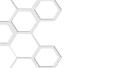 Aufkleber -  white hexagons arranged in a repeating honeycomb structure design creating a modern and abstract geometric design for visual appeal.