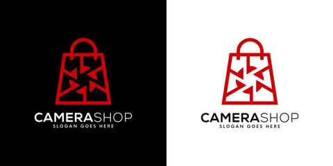Aufkleber - camera shop logo vector design