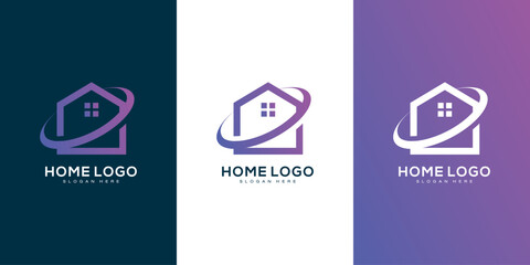 Aufkleber - home Logo Design Template vector