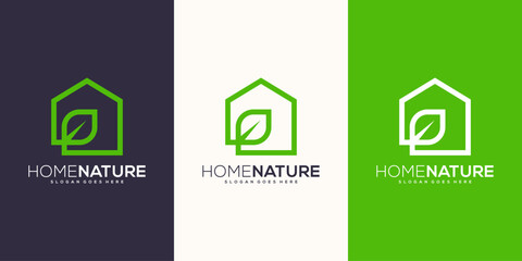 Aufkleber - home nature logo vector design