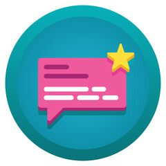 Poster - Chat bubble with star icon representing a favorite message or important communication