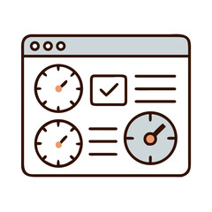 Fototapete - A digital display of data visualization, showcasing intricate details and technical intricacies. Its clean design and data-rich composition give viewers the essence of technology.