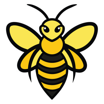 Solid color Yellow-faced Bee animal vector design