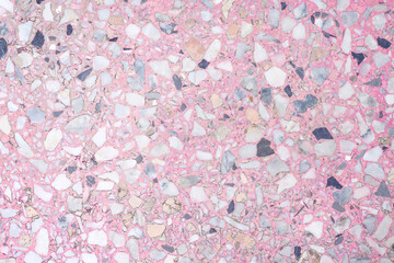 Wall Mural - Colorful terrazzo white pink brown abstract on floor background