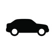 © Online Graphic BD - Simple black silhouette of a sedan car