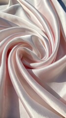 Poster - Luxurious swirling pink silk fabric with soft light and shadows