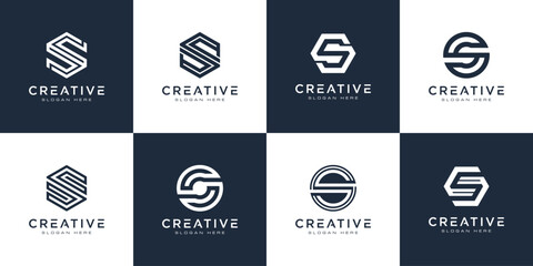 Aufkleber - set of initials letter S logo vector design