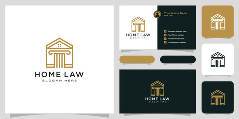 Aufkleber - house law  logo vector design