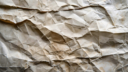 Poster - Crumpled paper texture with natural artistic features, showcasing hand torn edges and vintage appearance. This unique surface adds depth and character to creative projects
