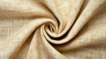 Poster - Natural linen fabric texture in soft earthy tone, showcasing delicate weave that adds warmth and elegance to any design project. Perfect for clothing or home decor