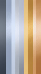 Poster - Abstract illustration featuring vertical stripes in various metallic shades including silver, gold, bronze, and blue, showcasing a modern design aesthetic with a sleek, polished finish