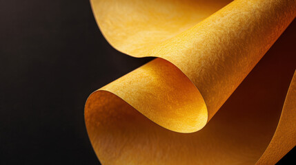 Poster - Minimal gold paper texture with smooth gradient, showcasing elegant curves and rich hue, evokes sense of luxury and sophistication. Perfect for artistic backgrounds or design projects