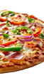 © Redwana - Crispy Thin-Crust Pizza with Fresh Vegetables and Melted Cheese on Transparent Background