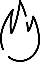 Fototapete - Minimalistic Modern Rounded Outline Flame Icon
