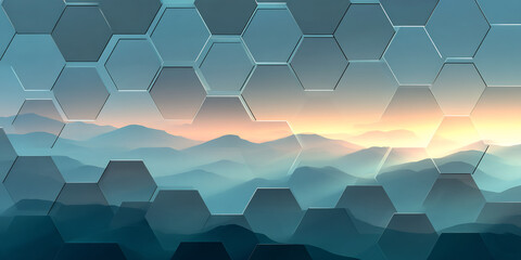 hexagonal depth texture layered fog