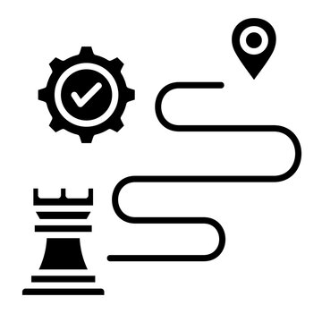 Strategic Roadmap  Icon Element For Design
