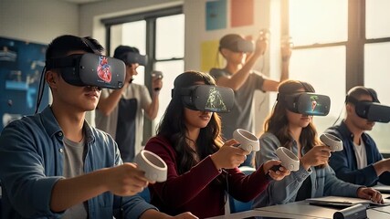 Vr headset use in educational setting