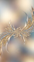 Aufkleber - Elegant abstract symmetrical design with gold and silver accents for artistic expression